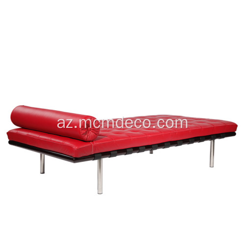 Qırmızı Barselona Dəri Daybed Replikası